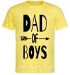 Чоловіча футболка Dad of boys Лимонний фото