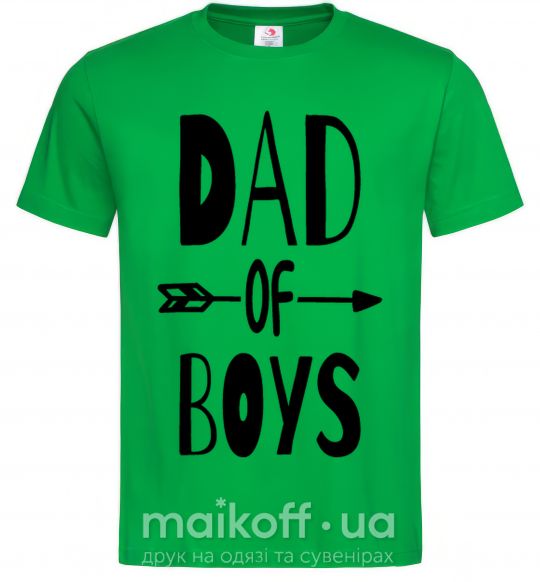 Чоловіча футболка Dad of boys Зелений фото