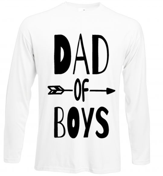 Лонгслів Dad of boys Білий фото