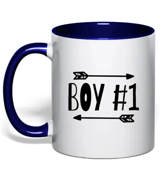 Чашка з кольоровою ручкою Boy 1 Глибокий темно-синій фото