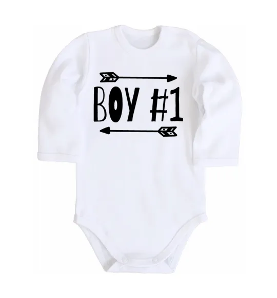 Дитячий бодік Boy 1 Білий фото