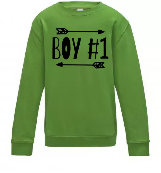 Детский Свитшот Boy 1 Лаймовый фото