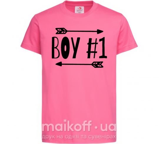 Дитяча футболка Boy 1 Яскраво-рожевий фото