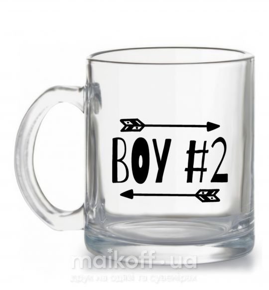 Чашка скляна Boy 2 Прозорий фото