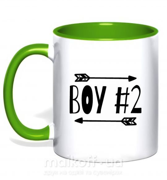 Чашка з кольоровою ручкою Boy 2 Зелений фото