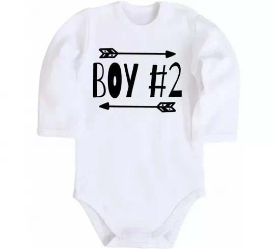 Детский боди Boy 2 Белый фото