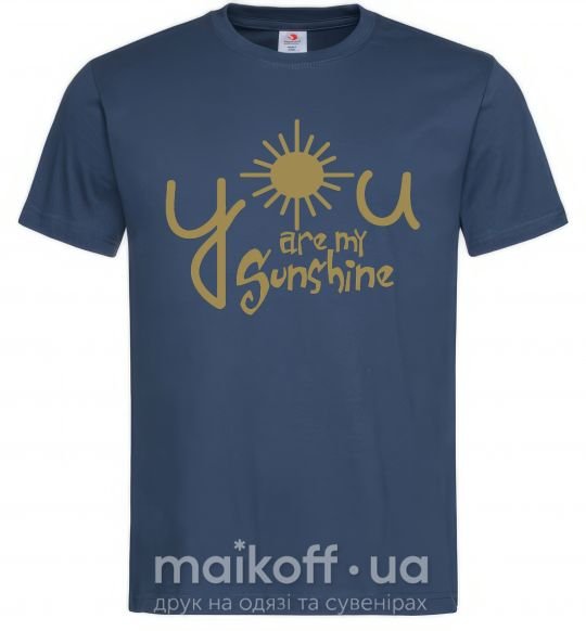 Мужская футболка You are my sunshine Темно-синий фото