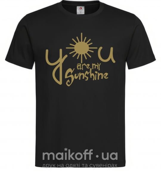 Мужская футболка You are my sunshine Черный фото