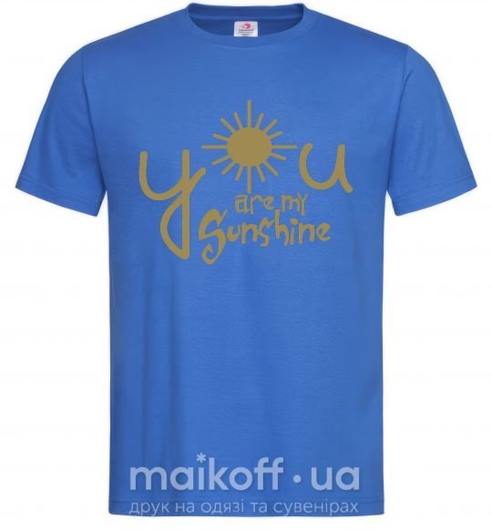 Мужская футболка You are my sunshine Ярко-синий фото