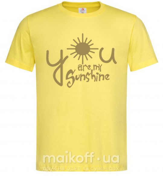 Мужская футболка You are my sunshine Лимонный фото