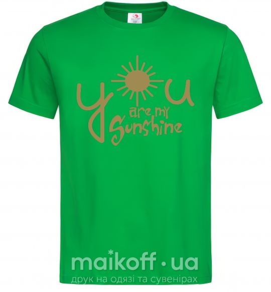 Мужская футболка You are my sunshine Зеленый фото