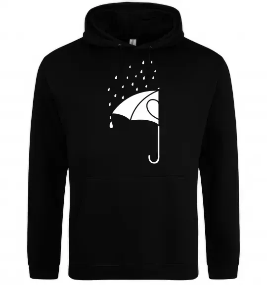Мужская толстовка (худи) Umbrella man Черный фото