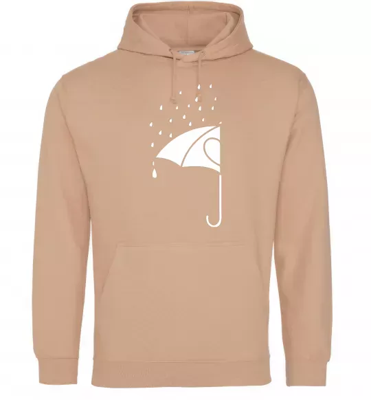 Мужская толстовка (худи) Umbrella man Песочный фото