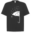 Футболка Оверсайз Umbrella man Чорний фото