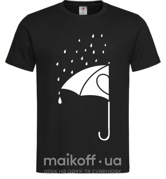 Мужская футболка Umbrella man Черный фото