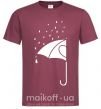 Чоловіча футболка Umbrella man Бордовий фото