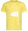 Мужская футболка Umbrella man Лимонный фото