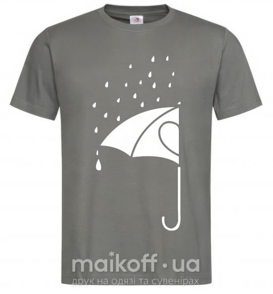 Чоловіча футболка Umbrella man Графіт фото