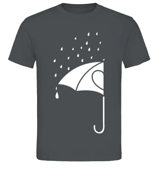 Чоловіча футболка Umbrella man Графіт фото