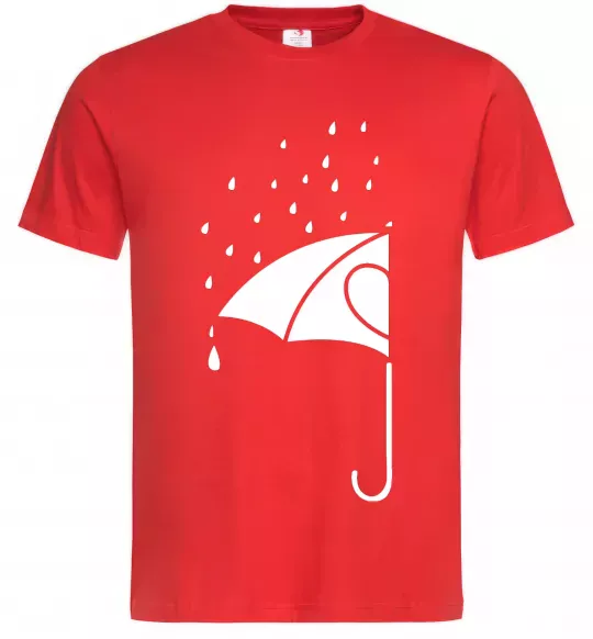 Чоловіча футболка Umbrella man Червоний фото