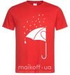 Чоловіча футболка Umbrella man Червоний фото
