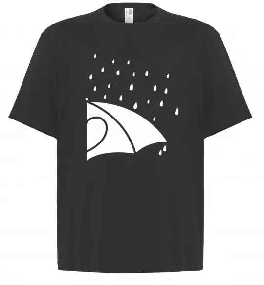 Футболка Оверсайз Umbrella woman Черный фото