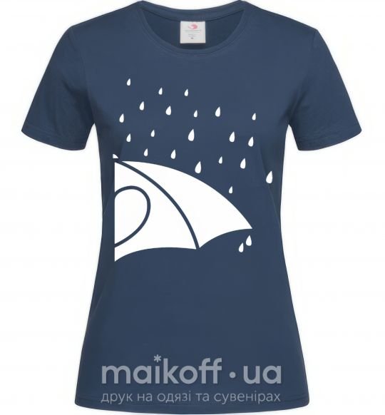 Женская футболка Umbrella woman Темно-синий фото