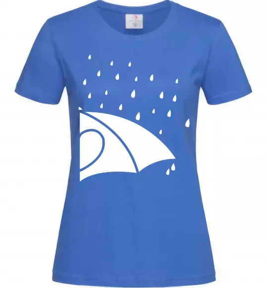 Женская футболка Umbrella woman Ярко-синий фото