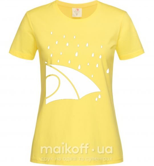 Жіноча футболка Umbrella woman Лимонний фото