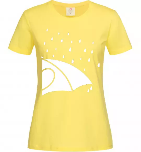 Женская футболка Umbrella woman Лимонный фото