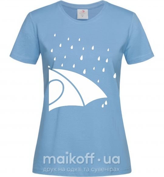 Жіноча футболка Umbrella woman Блакитний фото