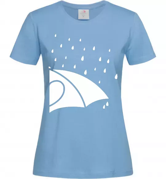 Женская футболка Umbrella woman Голубой фото