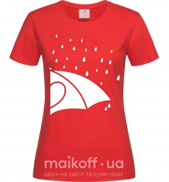 Женская футболка Umbrella woman Красный фото