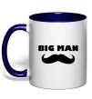 Чашка с цветной ручкой Big man mustache Глубокий темно-синий Чашка с цветной ручкой Big man mustache Глубокий темно-синий фото