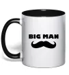 Чашка с цветной ручкой Big man mustache Черный Чашка с цветной ручкой Big man mustache Черный фото