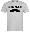 Чоловіча футболка Big man mustache Сірий Чоловіча футболка Big man mustache Сірий фото