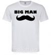 Мужская футболка Big man mustache Белый фото