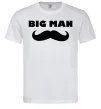 Чоловіча футболка Big man mustache Білий Чоловіча футболка Big man mustache Білий фото