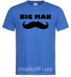 Чоловіча футболка Big man mustache Яскраво-синій фото