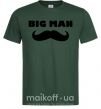 Мужская футболка Big man mustache Темно-зеленый фото