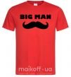 Мужская футболка Big man mustache Красный фото
