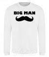 Світшот Big man mustache Білий фото