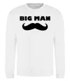 Світшот Big man mustache Білий фото