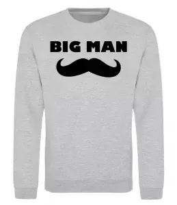 Світшот Big man mustache Сірий меланж фото