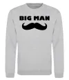 Світшот Big man mustache Сірий меланж фото
