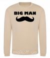 Світшот Big man mustache Пісочний фото