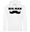 Мужская толстовка (худи) Big man mustache Белый Мужская толстовка (худи) Big man mustache Белый фото