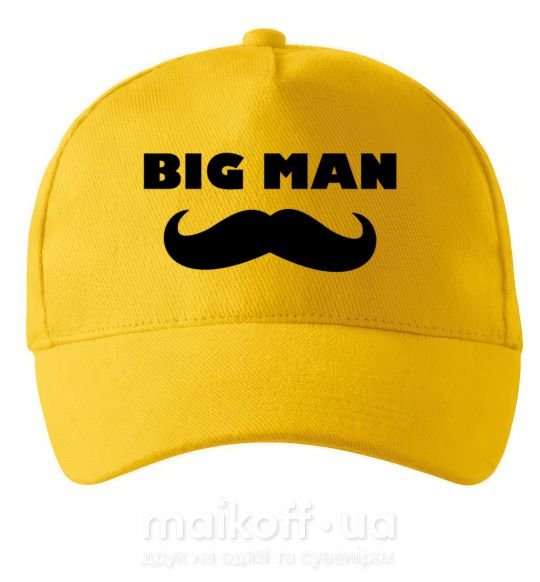 Кепка Big man mustache Сонячно жовтий фото