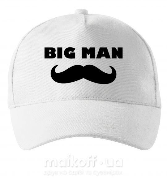 Кепка Big man mustache Білий фото
