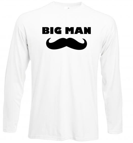 Реглан Big man mustache Білий фото